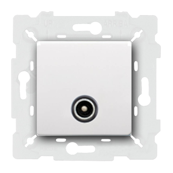  Розетка TV простая Fede Vintage Corinto Белый (в сборе)